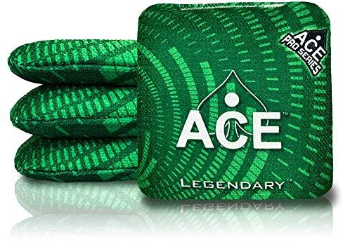 CornholeAce Legendary – Grün (Set mit 4 Beuteln) – Professionelle Cornhole Bags – ACE Pro gestempelt