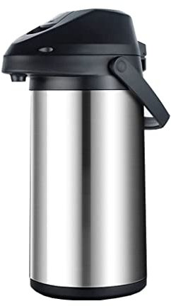 ZOGBX Caraffa Termica in Vetro, Borraccia Termica A Doppia Parete Grande, Caraffa Termica da caffè, Leva-Azione Airpot, 48 Ore di Calore Ritenzione, Perfetto for Il Campeggio 105/123/ 140oz (Argento)