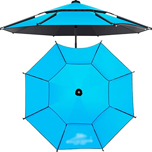 YHRJ Parasols d'extérieur marché Parasol inclinable en Tissu Oxford épaissi, Parasol de Jardin renforcé Double Couche, Parasol déporté déporté étanche à l'eau Solaire (Color : Blue, S : 2m)