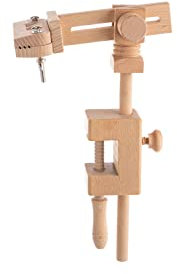 The Quilted Bear Versatile Heavy Duty Extendable & Adjustable Table Clamp - Beech Wood Embroidery Hoop & Tapestry Frame Holder for Embroidery, Quilting, Tapestry & Needlecrafts