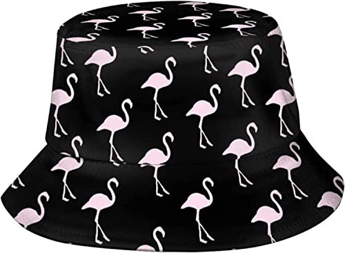 319 Bucket Hüte Rosa Flamingo Fischerhut Unisex Freizeithut Komfortables Fishermütze Für Trekking Wandern Outdoor