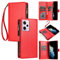 Trugox Handyhülle für Xiaomi Redmi Note 12 Pro 5G Hülle Klappbar mit Kartenfach Geldbörse Reißverschluss Handy Tasche Klapphülle Schutzhülle Leder Wallet Flip Case Book Cover - Rot