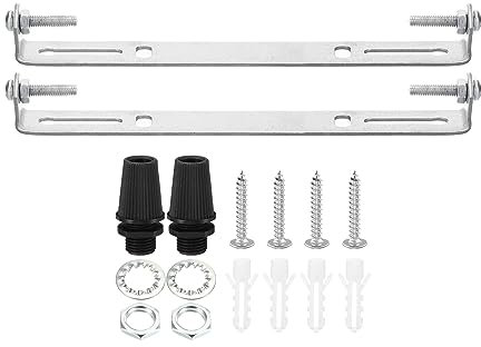 PATIKIL 175mm Lampenhalterung Decke Kit 2 Set Deckenhalterung Lampe Stahl Querleiste für Haus Büro Hängeleuchte Wand mit Schraube Unterlegscheibe Muttern Kit