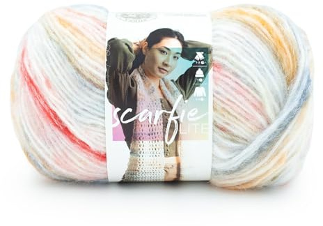 Lion Brand Yarn Scarfie Lite, Ombré Yarn for Knitting, Tartan, 1 Pack