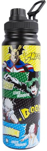 maxer todoroki midoriya Bakugo Japanese Anime Stainless Steel Water Bottle 800ml Gifts Birthday Present Tumbler Cup Double Wall Vacuum Sporty Insulated Travel Coffee Bottle