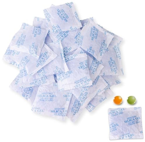 Lens-Aid Silica Gel Beutel 10g 30 Stück Kieselgel Trockenmittel Päckchen | Orange-Grün-Farbindikator, regenerierbar bei 100 °C, für Kamera, Elektronik, 3D-Filament
