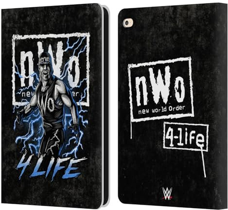 Head Case Designs Offizielle WWE 4 Life NWO Leder-Wallet-Hülle Kompatibel mit Apple iPad Air 2 (2014)