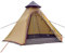 GeRRiT Wasserdichtes Camping-Pyramiden-Tipi-Zelt für Erwachsene, Tipi-Zelt, wasserdichtes Doppelschichten-Indianerzelt, Jurtenzelt, Turmpfosten-Glockenzelt für Familienausflüge im Freien