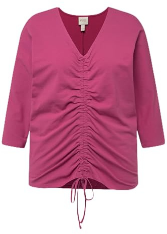 Ulla Popken Damen with Bat Sleevew and Drawstring T-Shirt