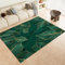 Grüne Blätter Mit Pflanzenbildern Teppich - Weich, rutschfest Design Teppich, Grün Waschbarer Kurzflor Teppich für Wohnzimmer, Schlafzimmer, Büro 80x150cm