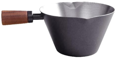 Wpsagek Taza de café expreso con pico, Taza medidora de café expreso | Taza dosificadora de café expreso versátil con medidor de café | Recipiente dosificador de taza de espresso con mango de madera
