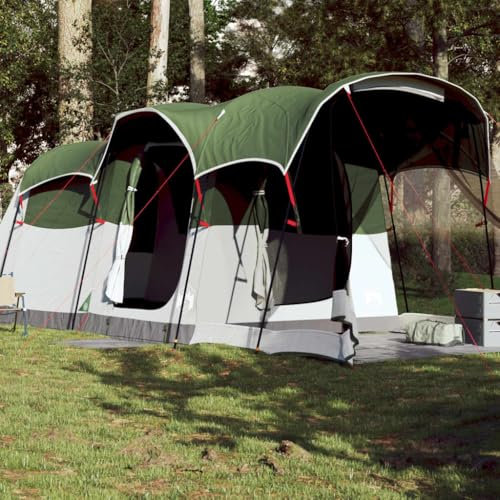 Willood Tunnelzelt Familienzelt Campingzelt Gruppenzelt 8 Personen Grün Wasserdicht