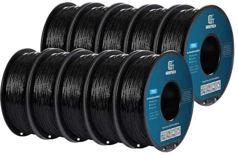 GEEETECH TPU Filament Schwarz, 10x1kg Spule für 3d Drucker