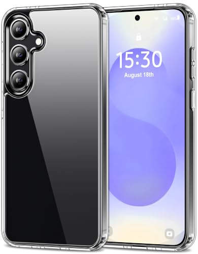 HOOMIL Hülle für Samsung Galaxy S25, Anti-Vergilbung, Transparent | Stoßschutz, Durchsichtige Kratzfeste Harte Rückseite, Unterstützt Kabelloses Laden