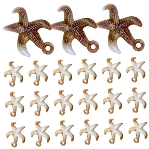 IWOWHERO 100 Stück Muschelschmuckmaterial bastelmaterial bastel materialien Handgemachte Accessoires Ozeanthema Schmuck Herstellung Küsten Party DIY -Anhänger Schmuck DIY Anhänger Acryl