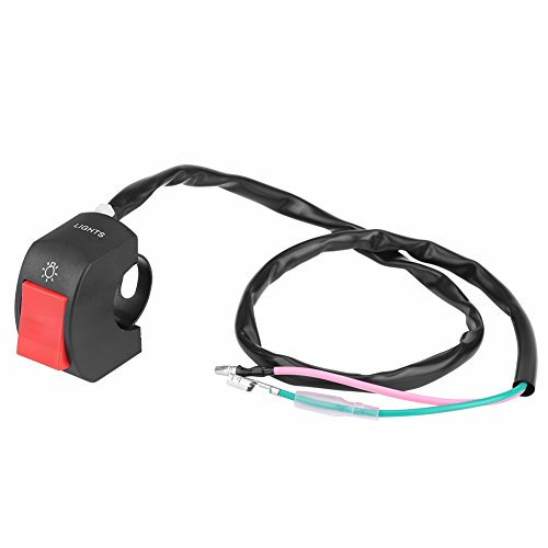 Universeller Motorrad -Lenkerschalter 22 mm wasserdichtes Scheinwerfer Nebel Licht an Off Taste Langlebige Kunststoff Schwarz Rot für die meisten Motorräder Roller ATVs