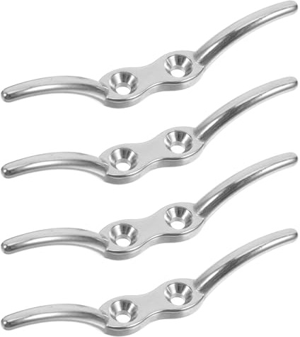 Milisten Lot de 4 Taquets de Sécurité en Acier Inoxydable pour Gestion des Cordons de Stores à Cordon de 4 Pouces, Accessoires pour Stores Enrouleurs et Persiennes, Fixation sans Vis,