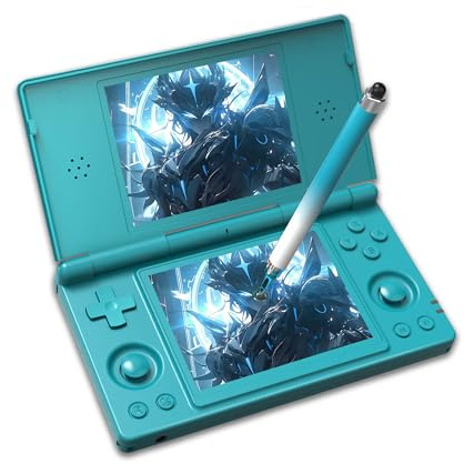 RG DS Android 14 Retro Handheld Spielkonsole mit KI-Funktion, Handheld Emulator mit 25+ Emulatoren, 4,0 Zoll IPS OCA Bildschirm, WLAN Bluetooth HD TV Ausgang, Stylus Stift (Ohne Karte, Blau)