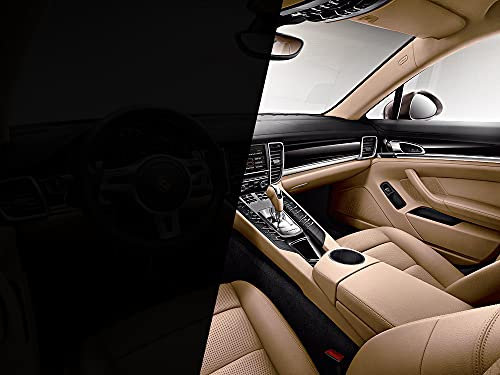 speedwerk-motorwear Scheibentönungsfolie 95% Tiefschwarz 76cm Breite Panthera 295C, Profi Tönungsfolie 30m (Rolle)