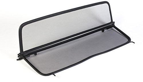 Déflecteur de vent pliable avec fermeture rapide - noir pour Renault Megane 2 CC MK2 2004-2008 | Filet Anti-Remous Coupe | Déflecteur d'air