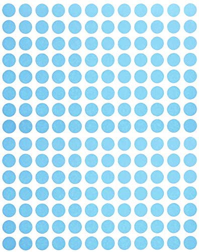 Royal Green Light Blue Dot Sticker (0.8cm) 8mm Colored Labels - 2520 Pack