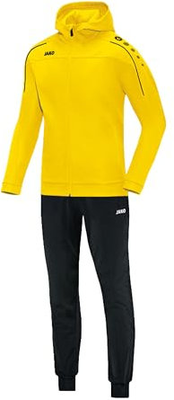 JAKO Trainingsanzug Herren & Damen Polyester Classico mit Kapuze Citro S - Jogginganzug 2-teilig für Sport und Alltag, Jogginghose & Trainingsjacke