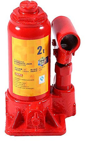 Cric Hydraulique, 2T Cric Bouteille Hydraulique Levage Robuste Cric à Voiture Cric à Voiture pour Voiture Van Bateau Camion Caravane