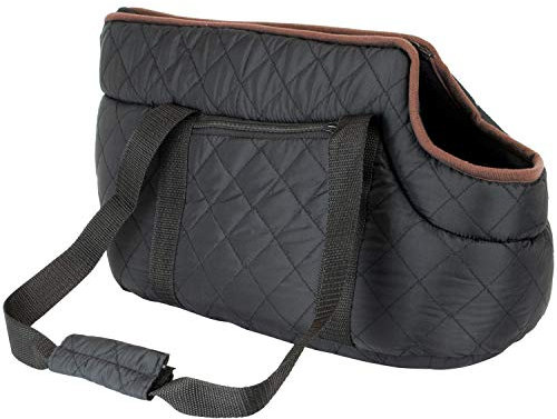 proudpet Quilted Pet Carrier Small Dog Handbag Cat Carry Bag (Black)