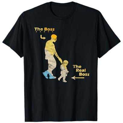 Vater & Sohn Papa & Sohn Vatertag Boss Lustiges Partnerlook T-Shirt