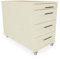goodsforbusiness GmbH Büro Rollcontainer 80cm 3 Schubladen, 1 Materialauszug, abschließbar 65x43x80cm Ahorn