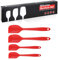 La spatule en silicone STRMZD l’ustensile de cuisine en caoutchouc résistant à la chaleur, Le revêtement antiadhésif à l’âme en acier，la spatule pour remuer le gâteau，les outils de pâtisserie，rouges