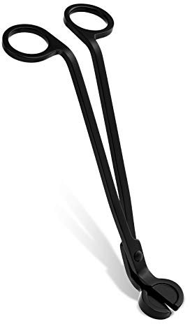 AOAtoee Coupe-mèche de bougie de qualité supérieure – Coupe-mèche robuste en acier inoxydable pour bougies – Joli cadeau pour les amateurs de bougies (noir mat)