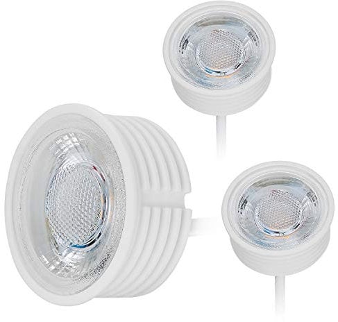 HCFEI LED Modul flach GU10 Ersatz 230V 3 Watt Dimmbar Einbaustrahler Einbau-Spot 38°Abstrahlwinkel (3er - Warmweiß)