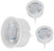 HCFEI Pack de 3 módulos LED de cerámica Slim 230 V regulable - 3 W 320 lm 38° - Profundidad de montaje 22 mm - Reemplazo para MR16 GU10 - para techos bajos - Blanco cálido (3000 K)