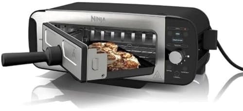 Ninja Foodi 2-in-1 Toaster & Grill [ST100UK] 4 Cooking Functions, 7 Toast Shades, Bake Tray, Flip Design