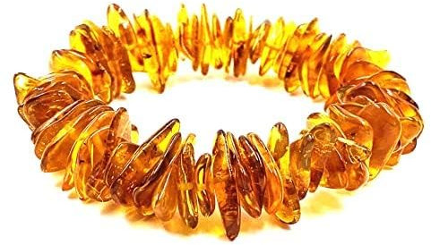 Natur Bernstein armband 18cm - 100% Baltischer Bernstein - Bernsteinarmbänder - Bernsteinrohperlen echt - Armband