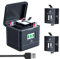 Homesuit Hero 12/11/10/9 Batteria Enduro 1800mAh e Caricatore LCD a 3 canali Compatibile con GoPro Hero 12 Hero 11 Black/Hero 10 Black/Hero 9 Black (Confezione da 2)