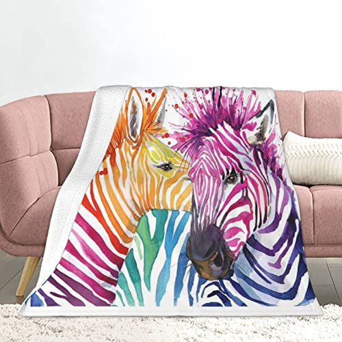 ZAPVI Bedding Flanelldecke 70x100 cm Öl & Zebra 3D-Druckdecke kuscheldecke,Sofadecke,Wolldecke,Bettlaken,Wärme und Isolierung Decke,Klimaanlage Decke für Wohn und Schlafräume