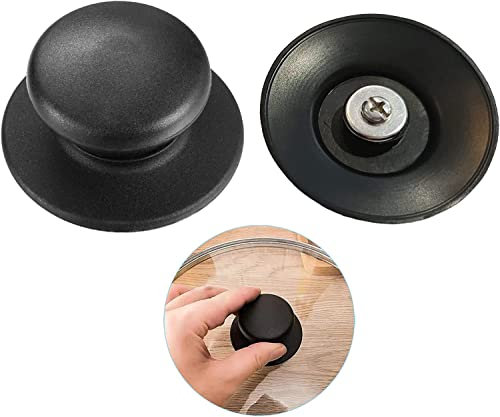 Pomello Coperchio pentola,Manico Coperchio Pentola,Manopole di Ricambio Coperchio pentole,Pentola Coperchi Manici e pomelli,Cucina Manopole Coperchio,Universale,Rimovibile (2)