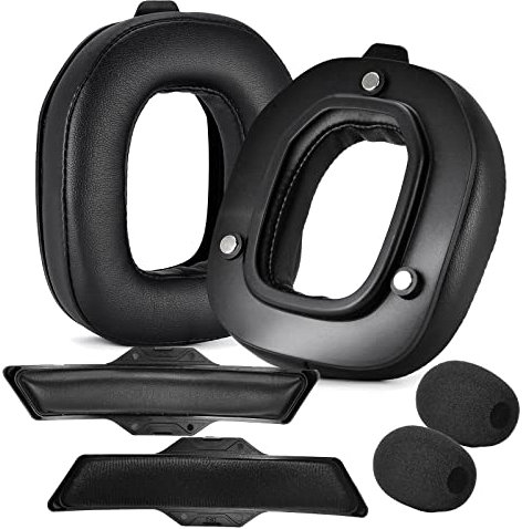 Yaowanguan A50 Gen 3 Mod Kit - Ersatz Dickere Ohrpolster Stirnbänder & Schaumstoff für Astro Gaming A50 Wireless Headset Gen 3, Ohrpolster/Cups/Pads, Zubehör mit Magnetclips (Schwarz Proteinleder)
