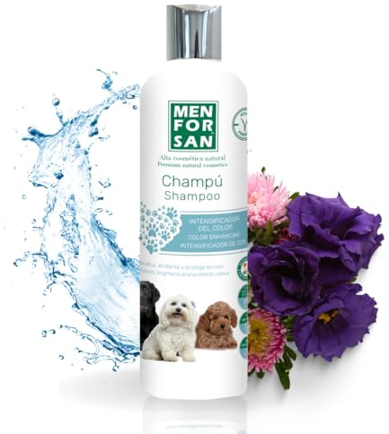 MENFORSAN Farbintensivierendes Shampoo für Hunde 300ml, Verstärkt die natürliche Fellfarbe, verleiht Glanz, Veganes Produkt