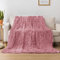 Cotton Market Decke 170x210 cm - Zweiseitig Tagesdecke - Kuscheldecke Flauschig für Wohnzimmer und Schlafzimmer - Sofadecke Blanket - Sofa Überwurfdecke - Felldecke Rosa