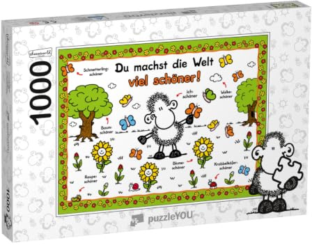 puzzleYOU: Puzzle 1000 Teile „Du Machst die Welt viel schöner!“