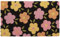 Betz Kokosmatte aus 100% Kokos - Fußmatte - Fußabstreifer –Schmutzfangmatte Muster Blüten mit Blätter Größe 45 cm x 75 cm x 1,5 cm