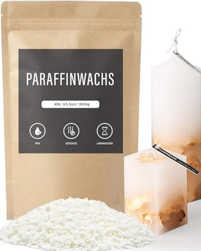 BOYUJK Paraffinwachs für Kerzen 1.8kg - Kerzenwachs zum Gießen, Kerzensand & Kerzenwachs Granulat für DIY Kerzenprojekte - Eigene Kerzen herstellen und nachfüllen (1.8kg)