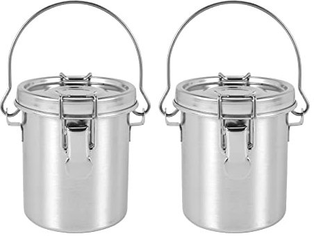 Cucioki 2 Pack Artist Portable Painting Brush Washing Bucket Wash Pen Pot Stainless Steel Watercolor Oil Paint Brush Washer