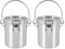 Cucioki 2 Pack Artist Portable Painting Brush Washing Bucket Wash Pen Pot Stainless Steel Watercolor Oil Paint Brush Washer