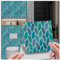 Mattonelle Adesive,Xiuyer 25Pcs 15cmx15cm Mattonelle Adesive Bagno Mattonelle Adesive Cucina Adesivi Murali Cucina Piastrelle Adesive Muro Adesivi Per Piastrelle Mosaico Piastrelle (foglia)