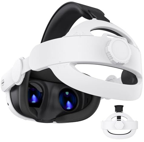 MoKo Headstrap für Meta Quest 3S, Zubehör Kompatibel mit Oculus Quest 3 mit Verstellbarem Elite Strap Ersatz für Verbesserte Komfortunterstützung und Gaming-Eintauchen in VR (nur Komfort-Kopfband)