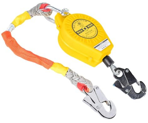 Cavo di Sicurezza Retrattile, Cavo di Sicurezza Retrattile Automatico, Dispositivo Anticaduta Antirotazione, Cavo di Sicurezza Retrattile Doppio Autobloccante
